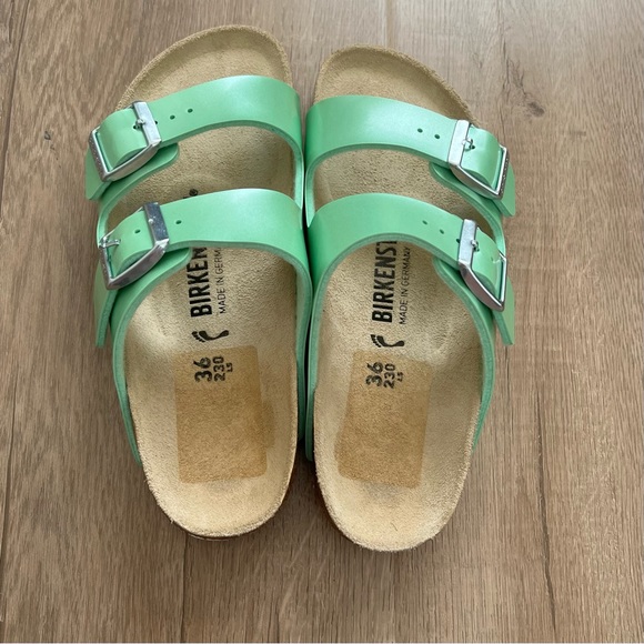 Birkenstock Shoes - Birkenstock Arizona Big Buckle Nubuck Sandals Bold Jade size EU‎ 36